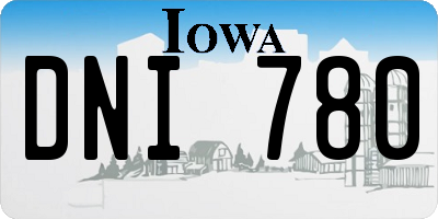 IA license plate DNI780