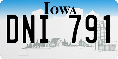 IA license plate DNI791