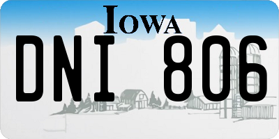 IA license plate DNI806