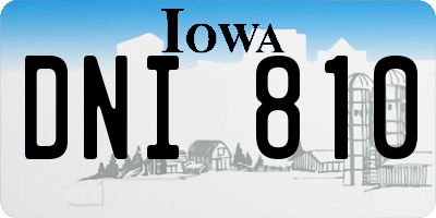 IA license plate DNI810