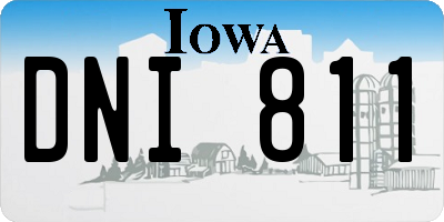 IA license plate DNI811