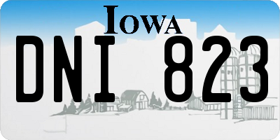 IA license plate DNI823