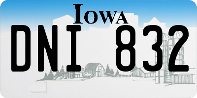 IA license plate DNI832