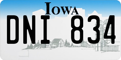 IA license plate DNI834