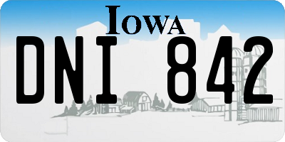 IA license plate DNI842