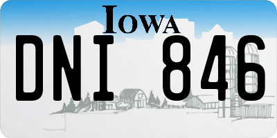 IA license plate DNI846