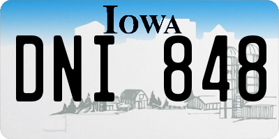 IA license plate DNI848