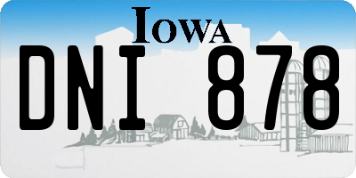IA license plate DNI878