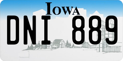 IA license plate DNI889