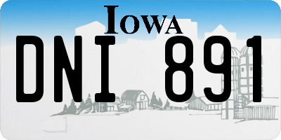 IA license plate DNI891