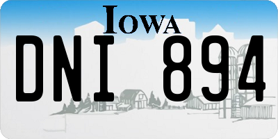IA license plate DNI894