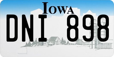 IA license plate DNI898