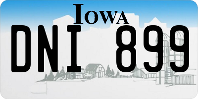 IA license plate DNI899