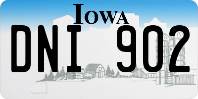 IA license plate DNI902