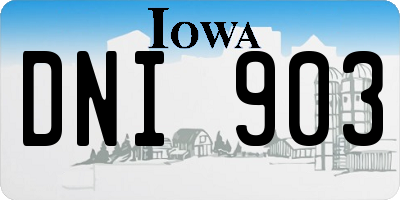 IA license plate DNI903