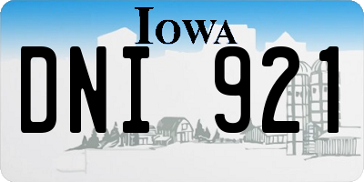 IA license plate DNI921