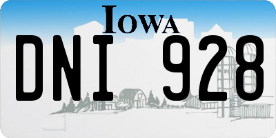 IA license plate DNI928