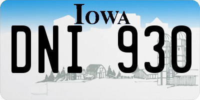 IA license plate DNI930