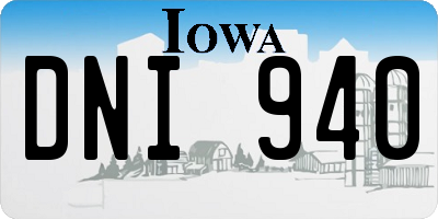 IA license plate DNI940