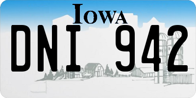 IA license plate DNI942