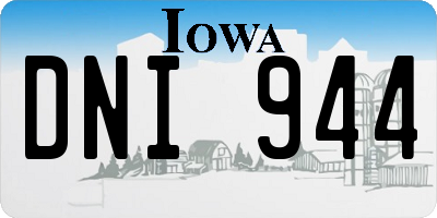 IA license plate DNI944