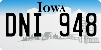 IA license plate DNI948