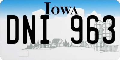 IA license plate DNI963