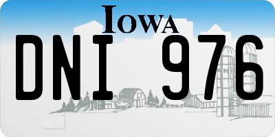 IA license plate DNI976