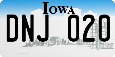 IA license plate DNJ020