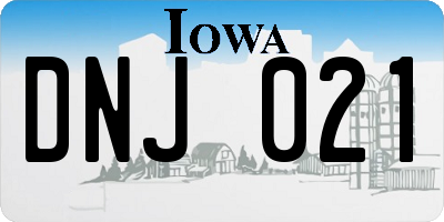 IA license plate DNJ021