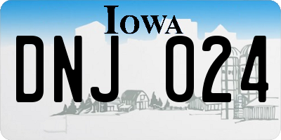IA license plate DNJ024