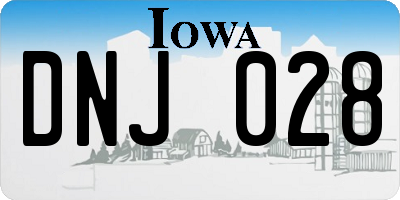 IA license plate DNJ028