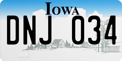 IA license plate DNJ034