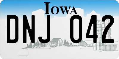 IA license plate DNJ042