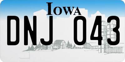 IA license plate DNJ043