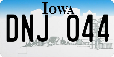 IA license plate DNJ044