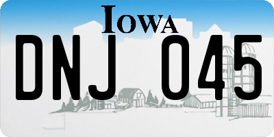 IA license plate DNJ045