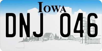 IA license plate DNJ046