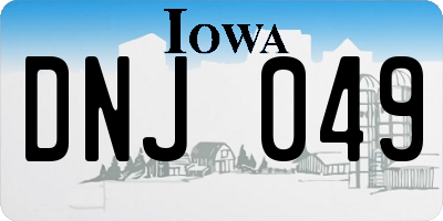 IA license plate DNJ049