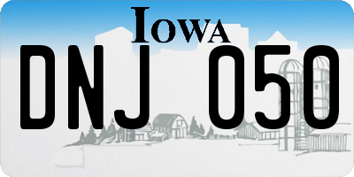IA license plate DNJ050