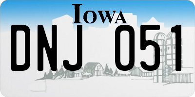 IA license plate DNJ051