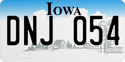 IA license plate DNJ054
