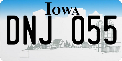 IA license plate DNJ055