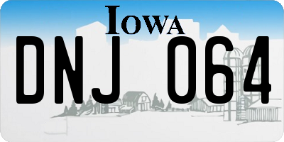 IA license plate DNJ064