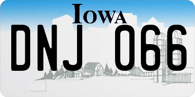 IA license plate DNJ066