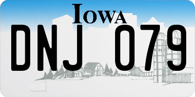 IA license plate DNJ079