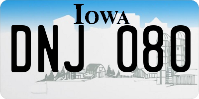 IA license plate DNJ080