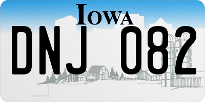 IA license plate DNJ082