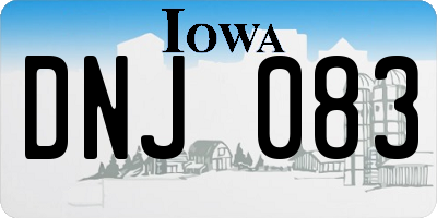 IA license plate DNJ083