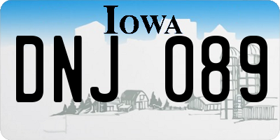 IA license plate DNJ089